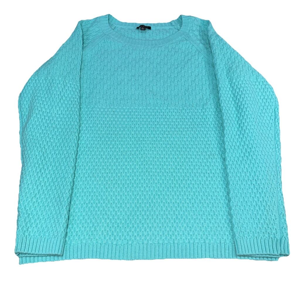 Talbots Aqua Textured Lambswool Blend Sweater Women’s Medium